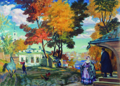 картина Кустодиева «Осень», 1924